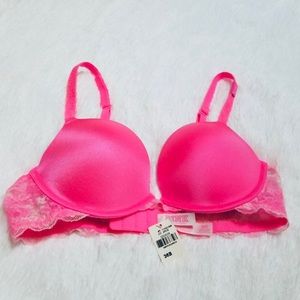 36B PINK Victorias Secret Bright Pink Push Up Bra